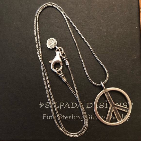 Silpada Sterling Silver Peace Sign Necklace N1971 - Picture 6 of 8
